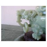 Jadeite Tripod Censer and Cover