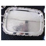 Vintage Oneida USA Silver Tray Coffee & Tea Set Complete