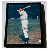 Joe DiMaggio Signed 8x10" Photo Framed with GAI COA New York Yankees Baseball