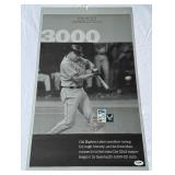 Cal Ripken Signed 3,000th Hit Printing Plate with PSADNA COA and National Baseball Hall of Fame Stamps - RARE!