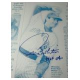 Paul Molitor Signed Pioneed Press HOF Induction Printing Plate with PSA DNA COA Insctibed "HOF 04" Minnesota Twins Baseball - RARE!
