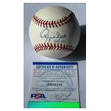 Ozzie Smith Signed and Inscribed "HOF 02" Baseball With PSA COA Rawlings OMLB Selig Ball With Case