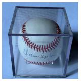 Warren Spahn Signed Baseball With PSADNA COA Rawlings ONLB White Ball With Case