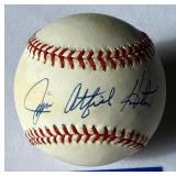 Jim Catfish Hunter Signed Baseball With PSA COA Rawlings OALB Brown Ball With Case