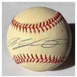 Ivan Pudge Rodriguez Signed Basebal With PSADNA COA Rwalings OALB Budig Ball With Case