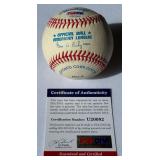 Ivan Pudge Rodriguez Signed Basebal With PSADNA COA Rwalings OALB Budig Ball With Case
