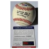 Juan Marichal Signed Baseball With PSADNA COA Rawlings ONLB Feeney Ball With Case