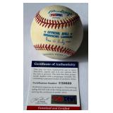 Tommy John Signed Baseball With PSADNA COA Rawlings OALB Budig Ball With Case