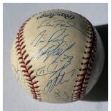 2004 Minnesota Twins Team Signed on 2004 Opening Day OMLB Ball - Joe Mauer, Johan Santana, Jacque Jones, Rivas, Guzman, Koskie, Offerman, Mays, Radke, Balfour, Gardenhire, Lohse, Nathan, Ryan, Lecroy,