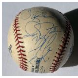 2004 Minnesota Twins Team Signed on 2004 Opening Day OMLB Ball - Joe Mauer, Johan Santana, Jacque Jones, Rivas, Guzman, Koskie, Offerman, Mays, Radke, Balfour, Gardenhire, Lohse, Nathan, Ryan, Lecroy,
