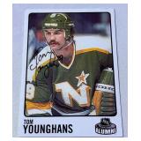 Tom Younghand Signed Minnesota North Stars NHL Alumni Hockey Card