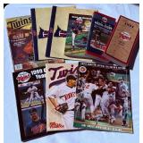 (9) Minnesota Twins Various Magazines, Media Guides, Year Books, and Calendars