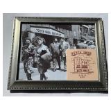 Lou Gherig Framed Photo From Toots Shor Bar With Vintage Coaster From His Favorite Restaurant
