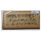 1907 Southern Leage Champions Atlanta Crackers Newspaper