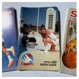 (3) Vintage Basketball Media Guides 1979-80 Houston Rockets, San Diego Clippers, Sixers