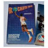 (3) Vintage Basketball Media Guides 1979-80 Houston Rockets, San Diego Clippers, Sixers