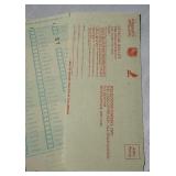 (5) Vintage 1979 NHL Challenge All-Star Votin Ballots NHL Challenge Cut Wilkinson Sword