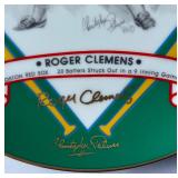 Roger Clemens Signed Limited Edition Plate From 20 Strikeout Game - Numbered 47 of 200 Made