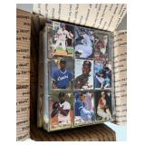 Large Box Unsorted Binder Sheets - Baseball and Football Cards