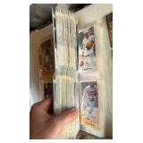 Large Box Unsorted Binder Sheets - Baseball and Football Cards