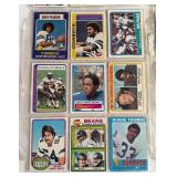 Vintage Football Cards - 4 sheets Including Walter Payton, Tony Dorsett and More
