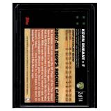 Kevin Durant RC 2007-2008 Topps #2 Rookie Basketball Card