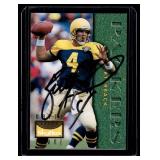 Brett Favre Auto Limited Edition Numbered /2150 1995 SkyBox #46 536/2150 Green Bay Packers Signed Football Card