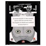 Willie Davis / Willie Wood Auto RARE /252008 Donruss Playoff Prime Pairings #PP-18 Numbered 11/25 Signed Green Bay Packers Football Card