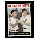 Harmon Killebrew / Nellie Fox 1964 Topps All-Star Vets #81 Vintage Baseball Card