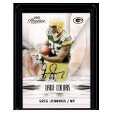 Greg Jennings Auto /50 RARE 2009 Playoff Prestige True Colors #1 Numbered 43/50 Signed Green Bay Packers Football Card