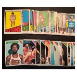 45 Card Lot of 1972-1975 Topps Vintage Basketball