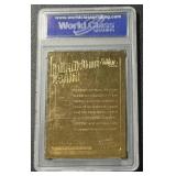 Hank Aaron 23kt Gold Bat Relic Graded 10 Gem Mint 2002 Feeld the Game Limited Edition /755