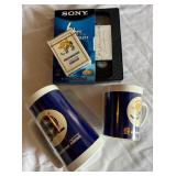 Minnesota Fighting Saints Vintage Hockey Lot - 2 Cups / Mugs, New Playing Card Set, VHS Tape