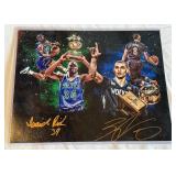 Isaiah Rider and Zach Lavine Signed Minnesota Timberwolves Basketball Photo