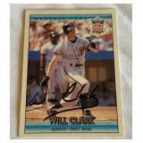 Will Clark Signed 1992 Donruss #428 Baseball Card