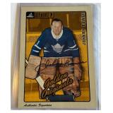 Johnny Bower Signed 1998 Pinnacle Beehive Photo Hockey Card #57