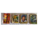 1987 Topps Baseball Rack Pack with Mark McGwire Rookie Card on Top