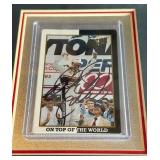 Dale Earnhardt / Jr. - Dual Autograph Beautifully Framed Piece 25x25" with JDM Authentics COA NASCAR