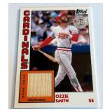 Ozzie Smith Game-Used Bat Relic 2019 Tioos 1984 #84R-OS Baseball Card