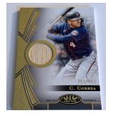 Carlos Correa Game-Used Bat Telic /4002023 Topps Tier One #T1R-CCO Numbered 301/400 Minnesota Twins Baseball Card
