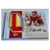 Demarcus Robinson /25 Auto Tr-Colored Jumbo Patch 2016 National Treasures #RMS-DR Numbered 07/25 Football Card