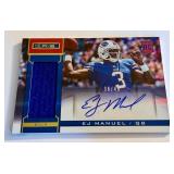 EJ Manuel /49 RC Auto Patch 2013 Rookies and Stars #208 Numbered 36/49 Football Card