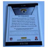T.J. Yeldon Auto Jumbo Patch /299 2015 Crown Royale #236 Numbered 076/299 Rookie Football Card