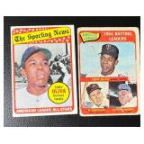 Tony Oliva 2 1969 Topps Vintage Baseball Card Lot