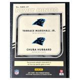 Terrace Marshall / Chubba Hubbard Dual Relic /149 2021 Gold Standard Newly Minted Numbered 053/199 #NMD-CP Football Card