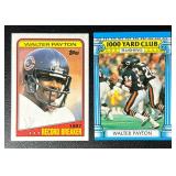 Walter Payton 2 Vintage Football Card Lot