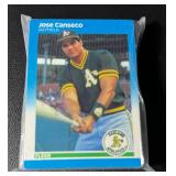 (20) Jose Canseco 1987 Fleer #389 Baseball Cards