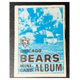 Chicago Bears 1969 Topps 4-1 Booklet With Gale Sayers abd Bryon Picolo Stamps Vintage Football Card