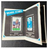 Chicago Bears 1969 Topps 4-1 Booklet With Gale Sayers abd Bryon Picolo Stamps Vintage Football Card
