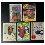 Lou Brock 5 Card Vintage Baseball Lot